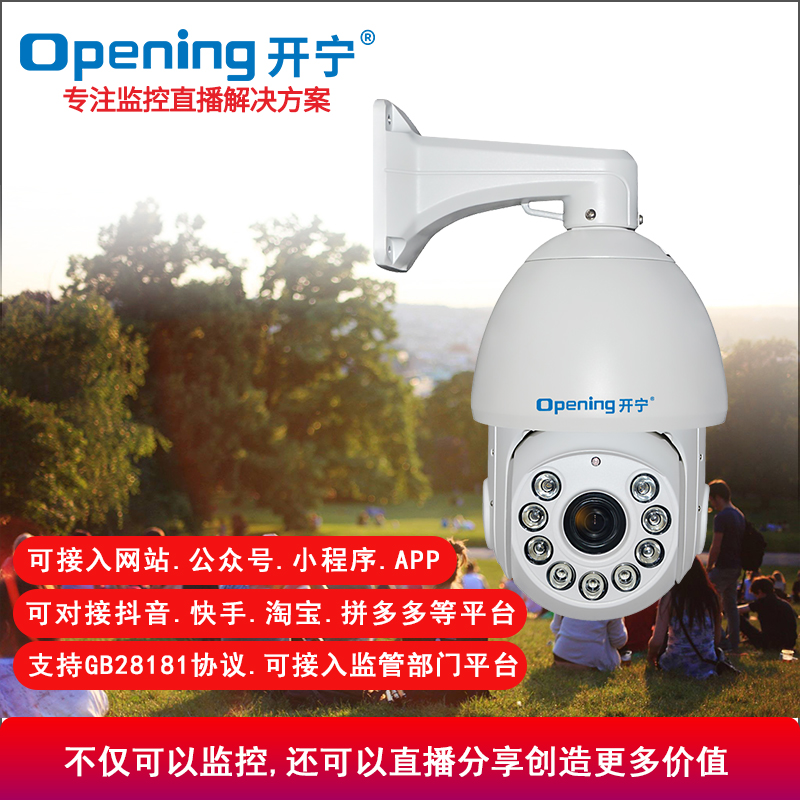 全彩高清监控直播智能球机